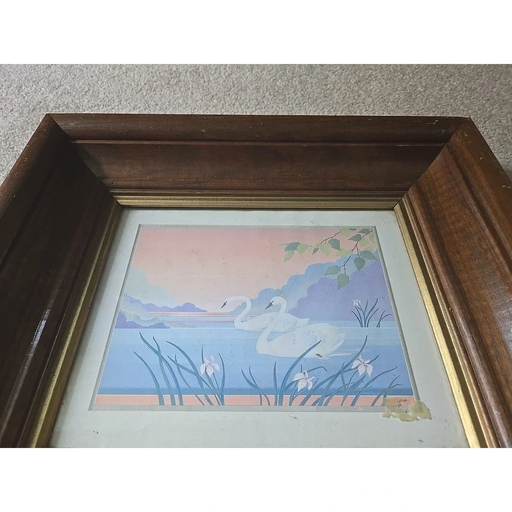 Antique Vintage Victorian Shadow Box‎ Picture Art Wood Frame 13x15
